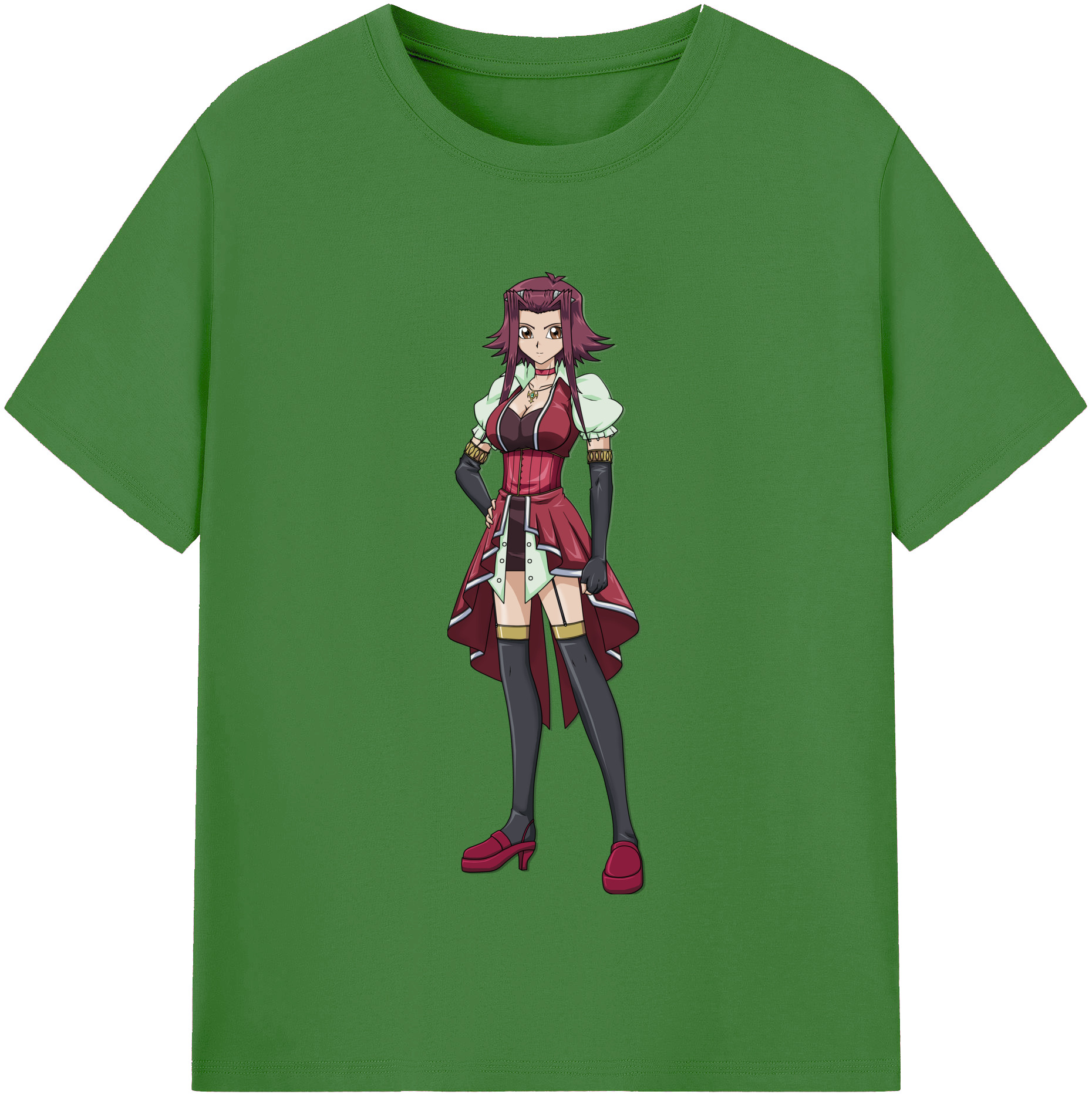 （画像用） 遊☆戯☆王 Yu-Gi-Oh! レディースカジュアルプリントTシャツ（綿100％）